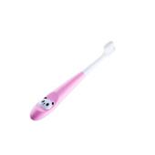 KUMPAN Dětský zubní kartáček s mikrovláknem - růžový